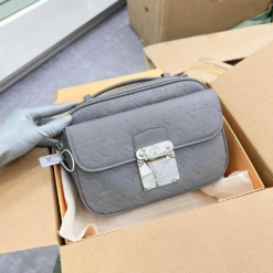 Phụ Kiện Dino - Phụ kiện thời trang thời thượng 36 Túi Louis Vuitton S Lock Xám Khóa Bạc Size 26 Nguyên Seal