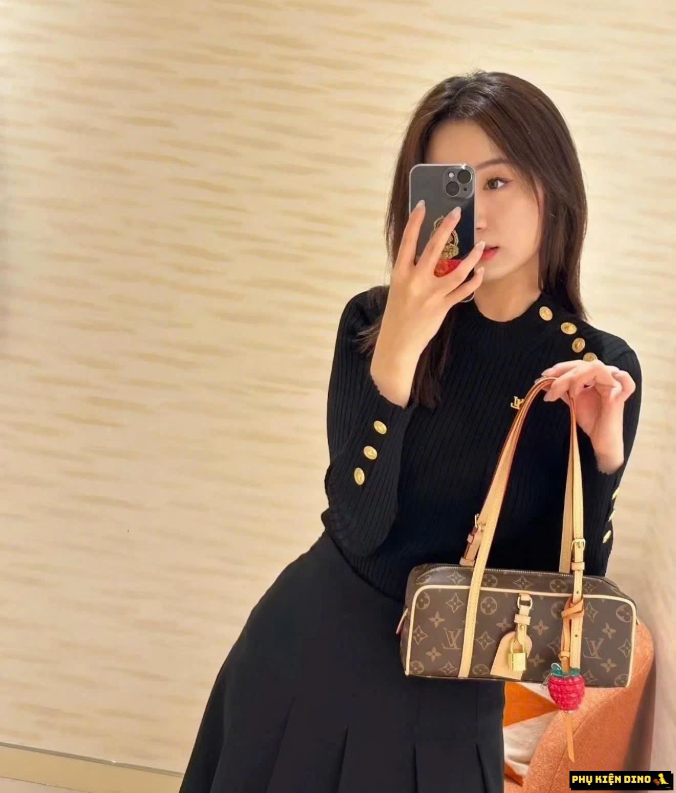 Túi Louis Vuitton LV Hang On Brown M47031 5 Túi LV Hang On Nâu