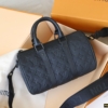 Túi Trống Louis Vuitton LV Keepall Bandouliere Size 25 Size 30 M22765 29 Túi LV Keepall Bandouliere 25 30 Black Monogram Empreinte