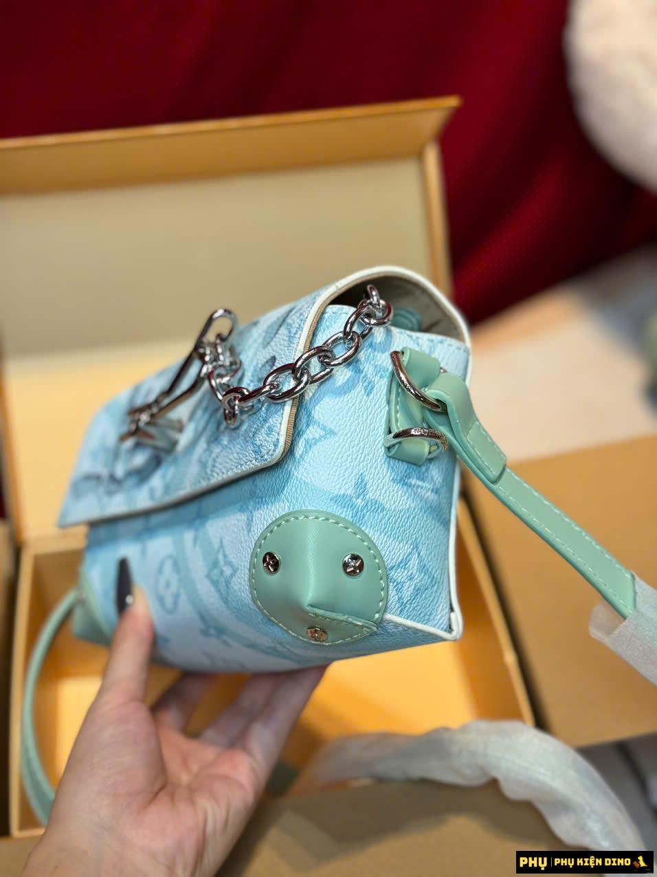 Túi Louis Vuitton LV Steamer Wearable Wallet Aquagarden Size 18 M22637 6 Túi LV Steamer Wearable Wallet Màu Xanh Aquagarden Sang Trọng