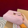 Túi Louis Vuitton LV Vanity Chain Pouch Fullbox Kèm Khăn Size 18 18 Túi LV Vanity Pouch Monogram Dập Nổi Màu Hồng