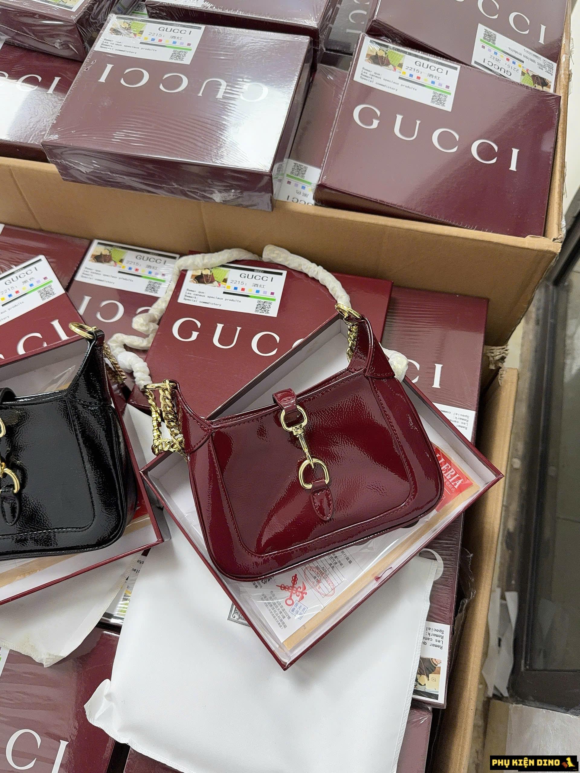 Túi Nữ Gucci Jackie Notte Python Mini Black Red 5 Túi Nữ Gucci Jackie Notte Python Mini Rosso Ancora 782889-0P50G-6207