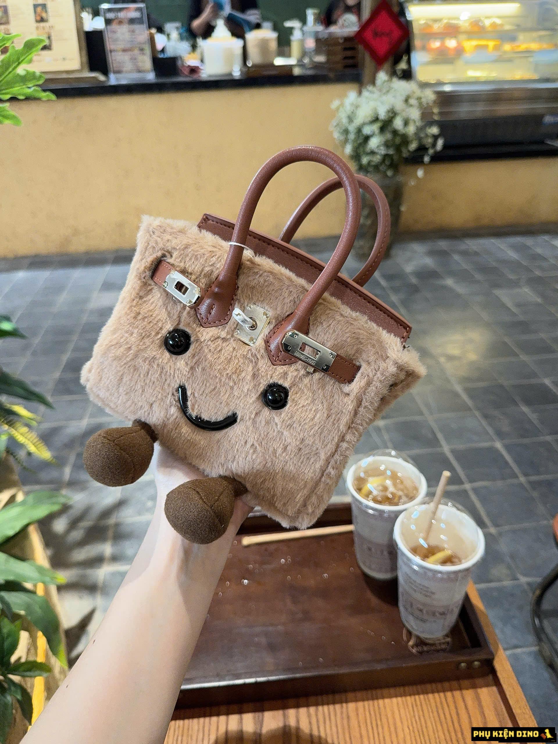 Túi Jellycat Birkin Lông Size 20 Màu Nâu 6 Túi Premium Jellycat Birkin Fur Bag Size 20 Brown