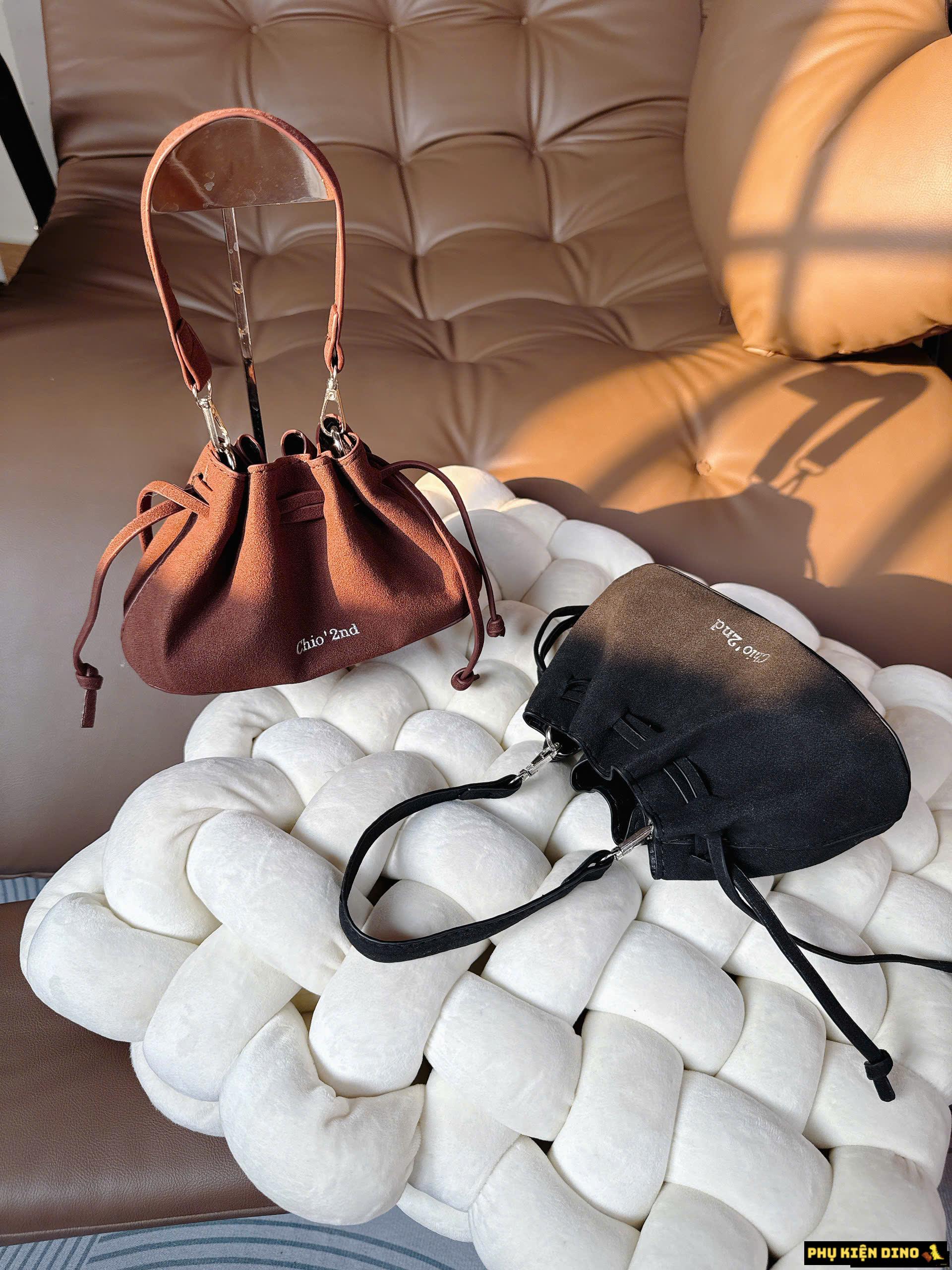 Túi Rút Mini Chio 2nd Màu Nâu Đậm Cam Đất Đỏ Đất New Arrival 5 Túi Rút Mini Chio 2nd Màu Nâu Giá Rẻ Đẹp
