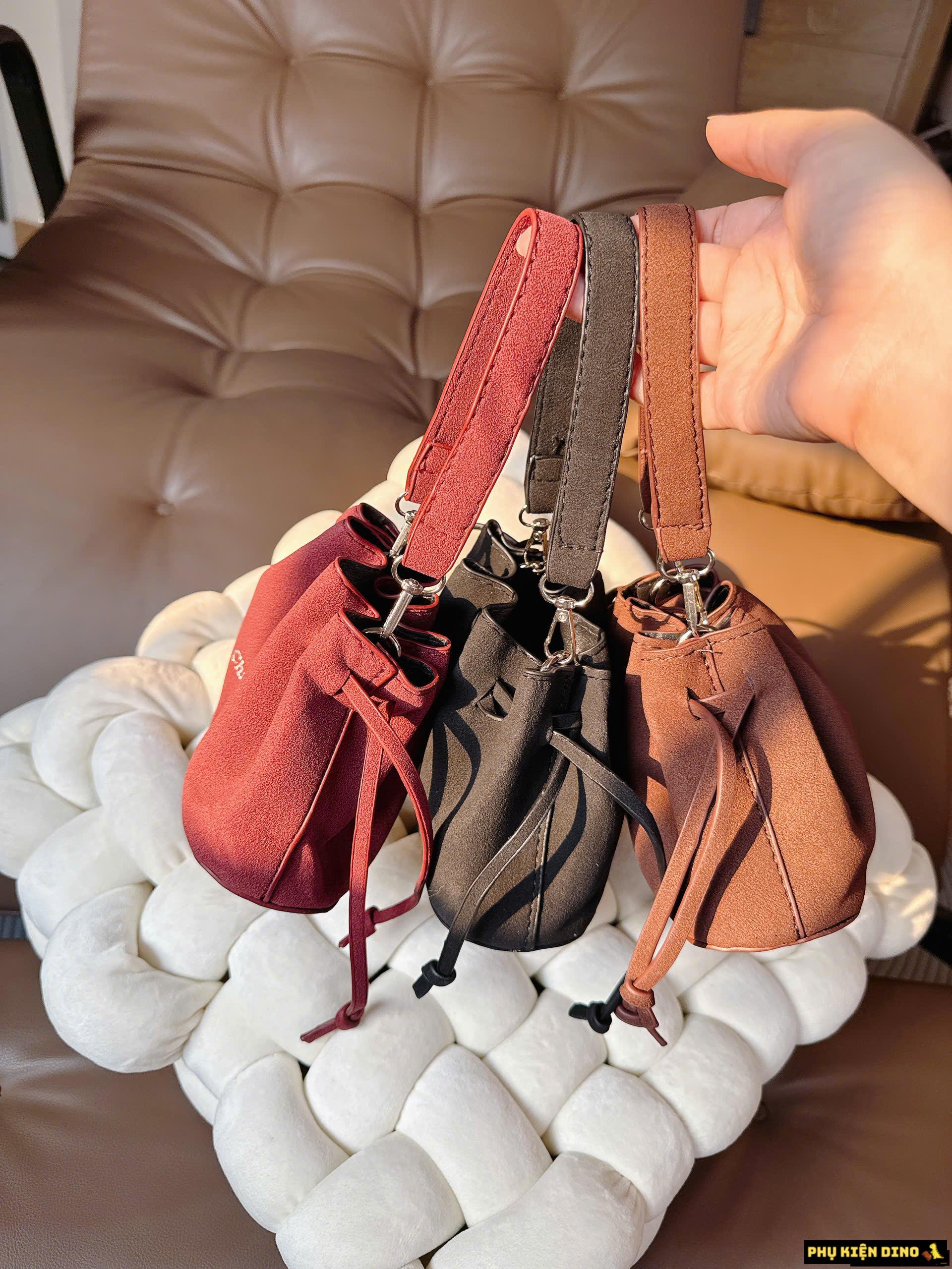 Túi Rút Mini Chio 2nd Màu Nâu Đậm Cam Đất Đỏ Đất New Arrival 4 Túi Rút Mini Chio 2nd New Arrival