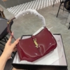 Túi Saint Laurent Le 5 A 7 Patent Dark Red Wine Fullbox 20 Túi Saint Laurent Le 5 A 7 Patent Dark Red Wine Gold Hardware