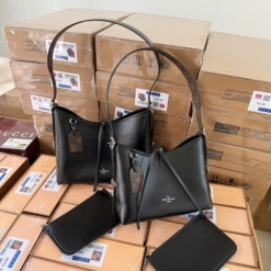 Túi Xách LV CarryAll Shoulder Bag Màu Đen Da Thật Size 29 và Size 25 Fullbox