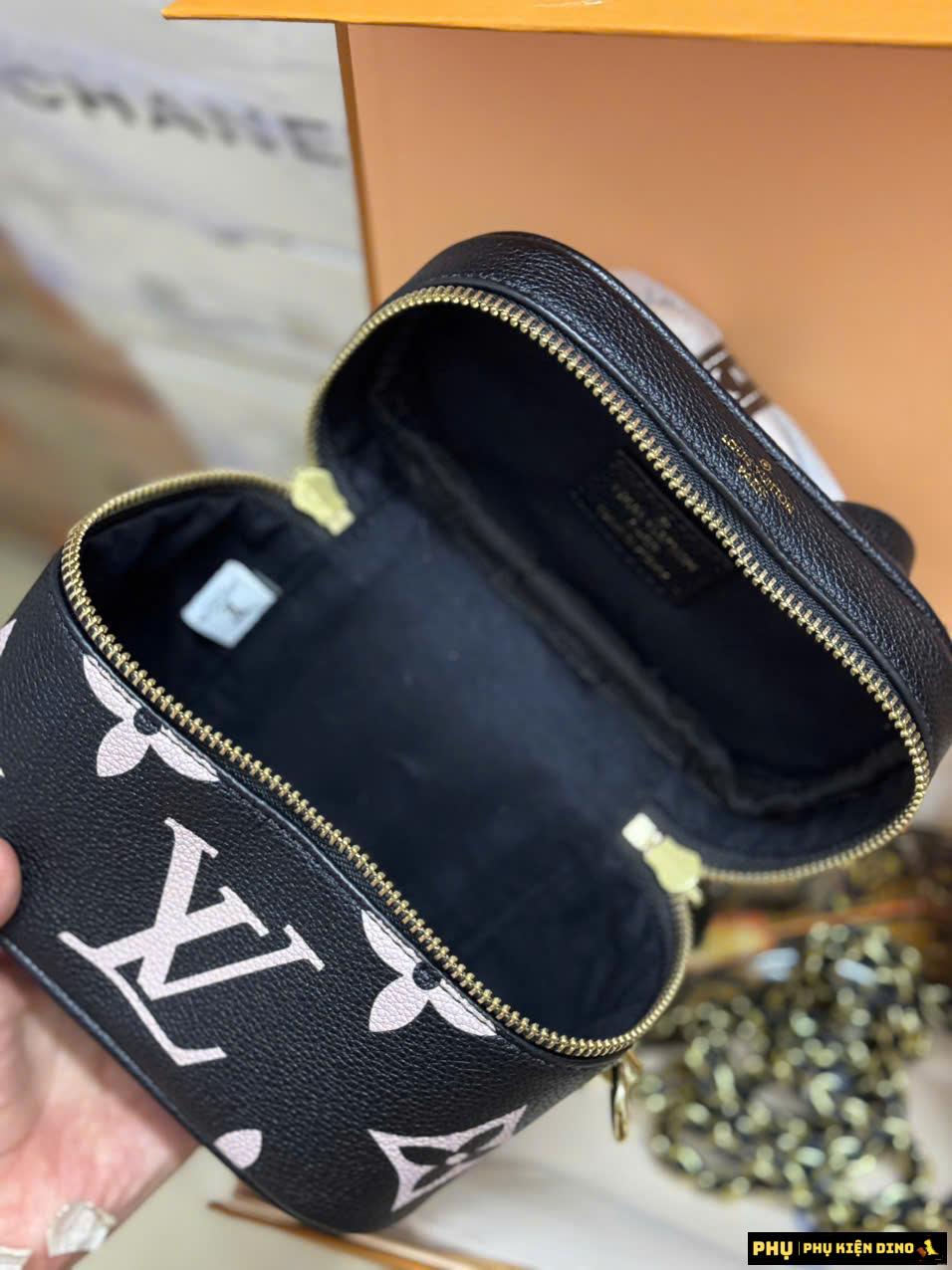 Túi Cốp Louis Vuitton Vanity PM Black Cream Size 16 M45780 6 Túi Xách LV Vanity PM Da Dập Vân Monogram Màu Đen Kem