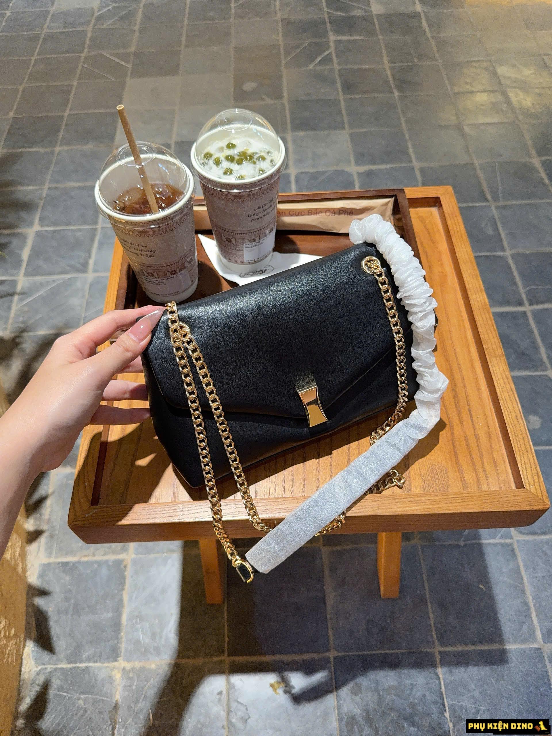 Túi Charles & Keith CNK Yuis Lilibet Chain Strap Bag Black 4 Túi Xách Nữ CNK Yuis Lilibet Màu Đen Dây Đeo Xích