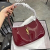 Túi Saint Laurent Le 5 A 7 Patent Dark Red Wine Fullbox 17 Túi YSL Le 5 A 7 Hobo Bag Dark Red Wine Fullbox