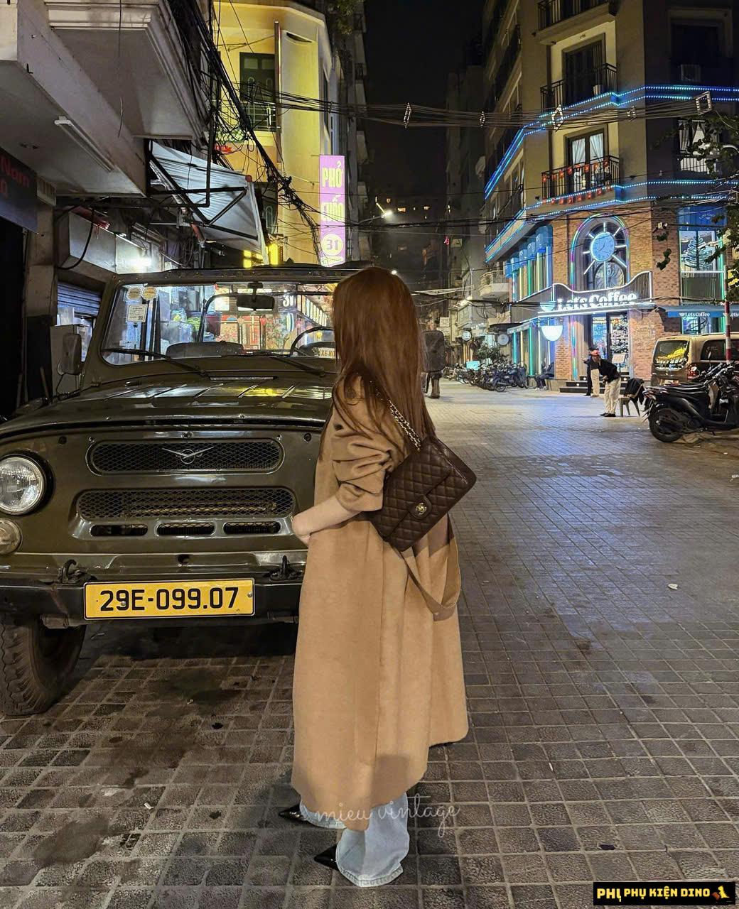 Túi Chanel Caviar Quilted Medium Double Flap Brown 10 Túi Chanel Double Flap Medium Brown Silver Hardware Fullbox