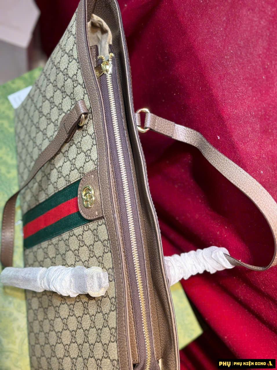 Túi Gucci Ophidia Large Tote Bag Có Khóa Kéo Fullbox Size 38 13 Túi Gucci Ophidia Large Tote Bag Green Red Web Fullbox
