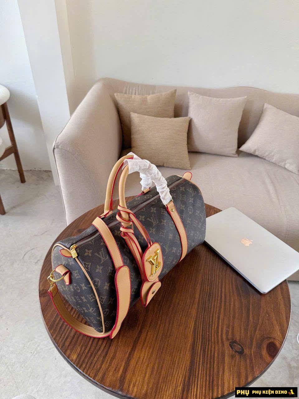 Túi Trống Du Lịch Louis Vuitton LV Brown 14 Túi Louis Vuitton Monogram Brown Travel Bag Elegant Design