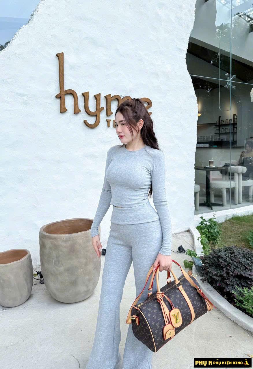 Túi Trống Du Lịch Louis Vuitton LV Brown 12 Túi Louis Vuitton Monogram Brown Travel Bag Large Size