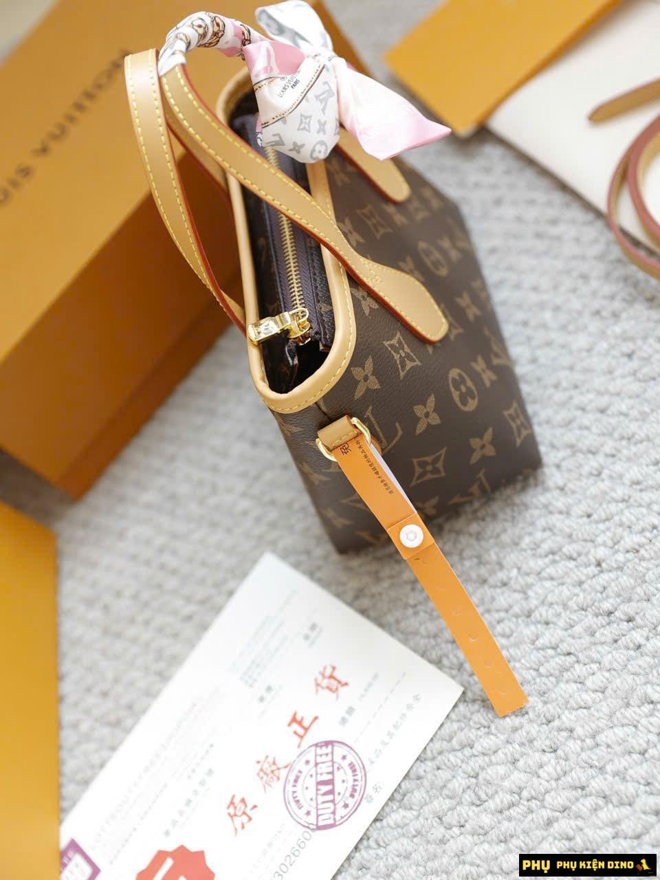 Túi Xách LV Neverfull BB Size 20 Màu Nâu Kèm Khăn Lụa Fullbox 11 Túi Louis Vuitton Neverfull BB 20cm Brown Monogram Canvas Fullbox