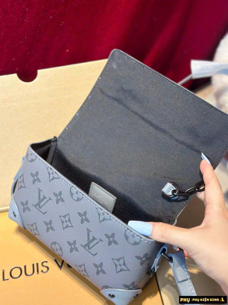Túi Nam Louis Vuitton LV Steamer Wearable Monogram Eclipse M81783 14 Túi Louis Vuitton Steamer Wearable Monogram Grey Mẫu Mới Cao Cấp