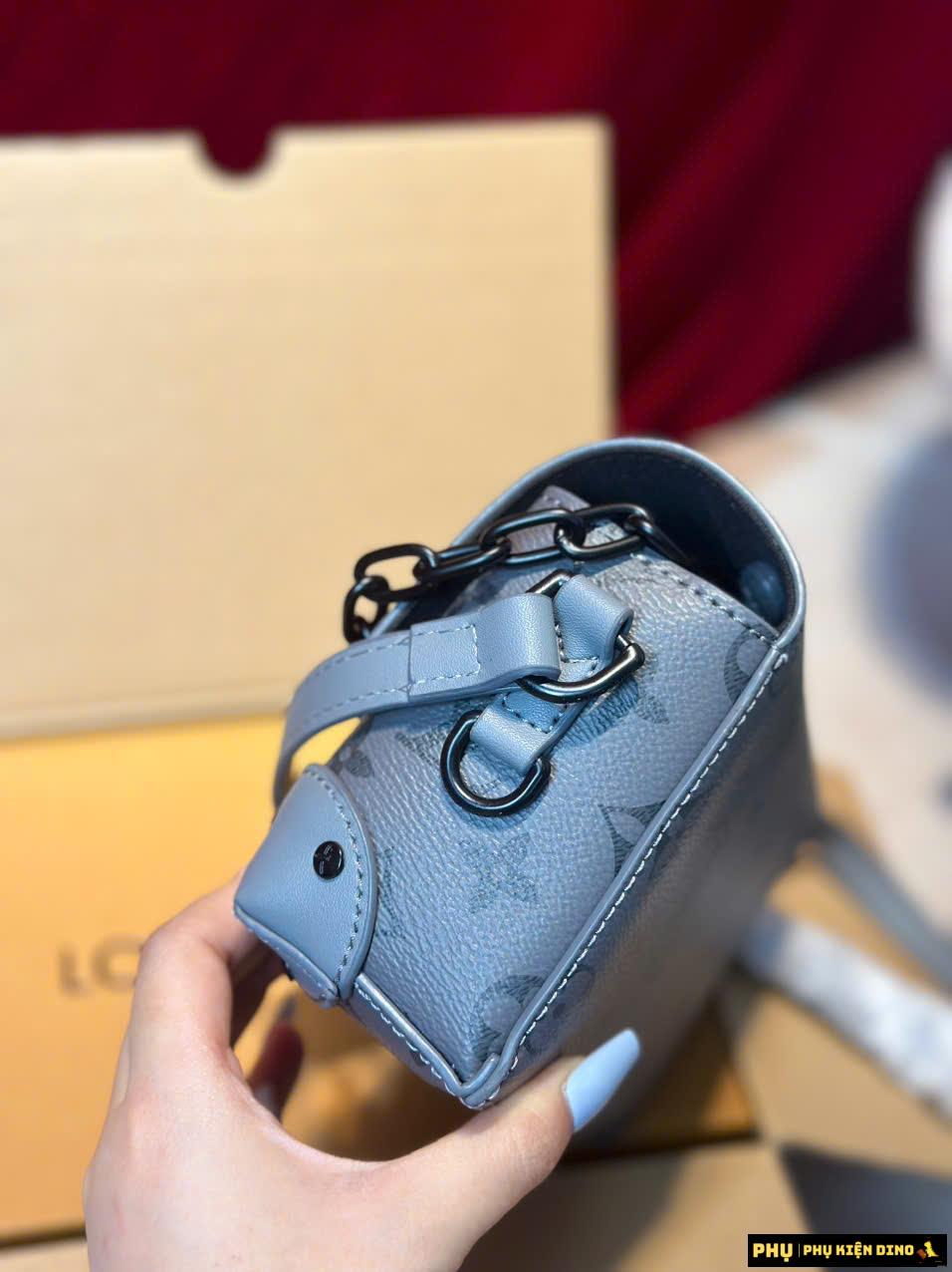 Túi Nam Louis Vuitton LV Steamer Wearable Monogram Eclipse M81783 12 Túi Louis Vuitton Steamer Wearable Monogram Xám Xanh