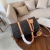 Túi Trống Du Lịch Louis Vuitton LV Brown 18 Túi LV Keepall Bandouliere Monogram Brown Travel Bag New
