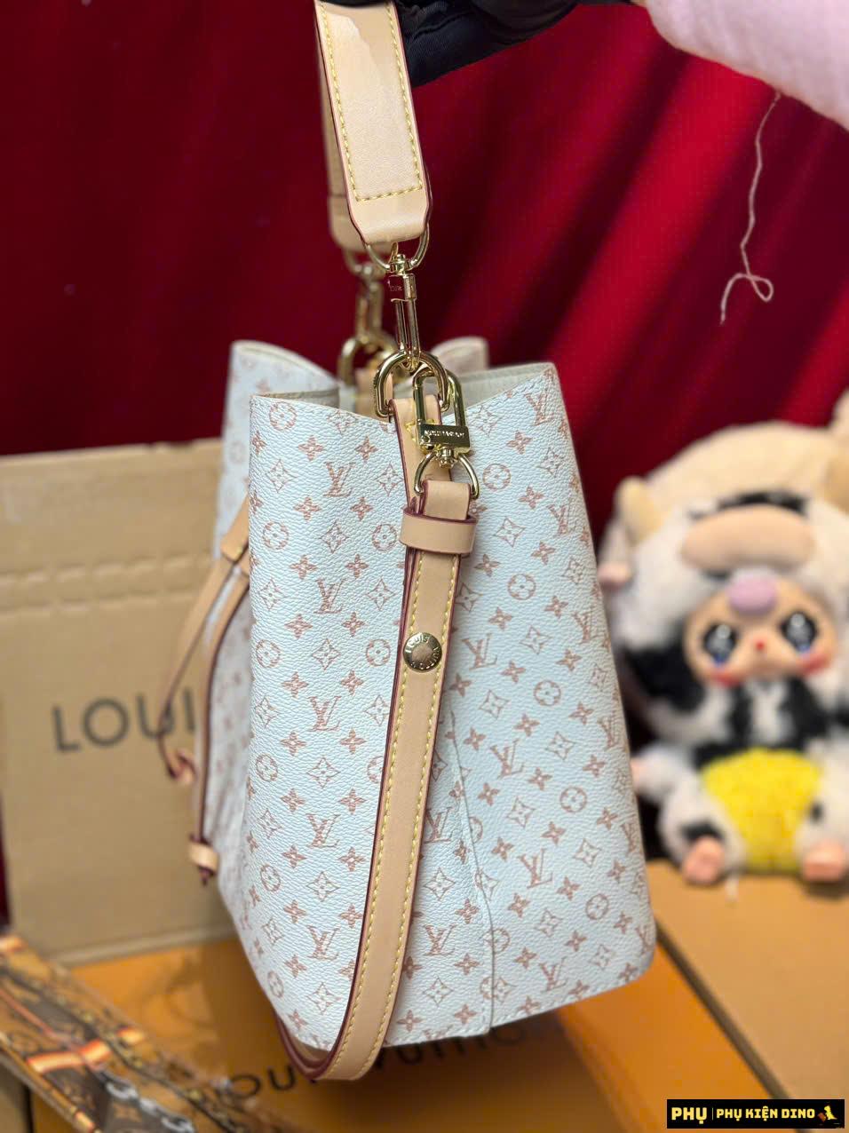 Túi Louis Vuitton LV Neonoe BB Size 21 Fullbox 5 Túi LV Neonoe BB Size 21 Màu Trắng Hoạ Tiết Monogram