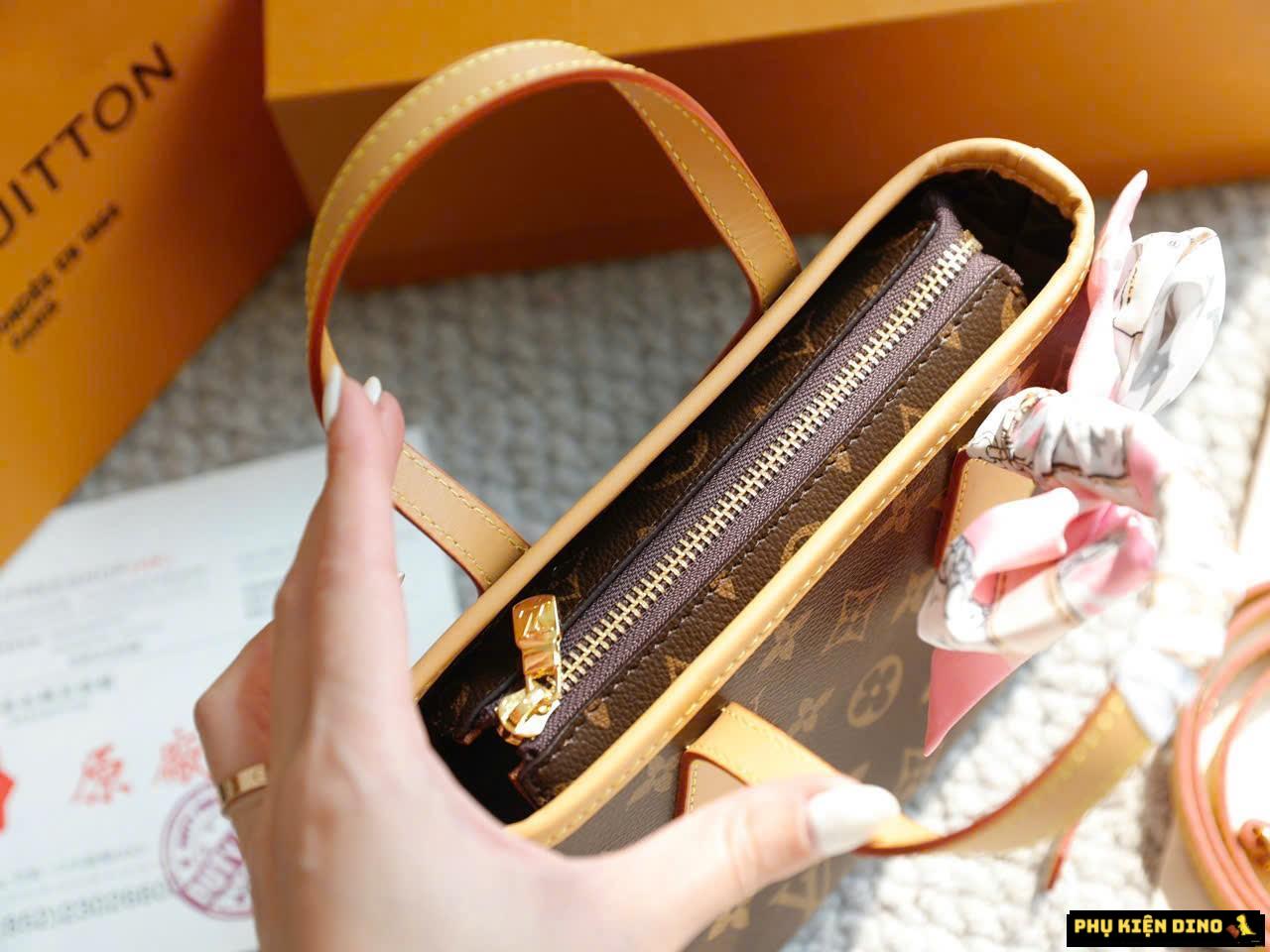 Túi Xách LV Neverfull BB Size 20 Màu Nâu Kèm Khăn Lụa Fullbox 7 Túi LV Neverfull BB Size 20 Brown Monogram Classic Bag Fullbox