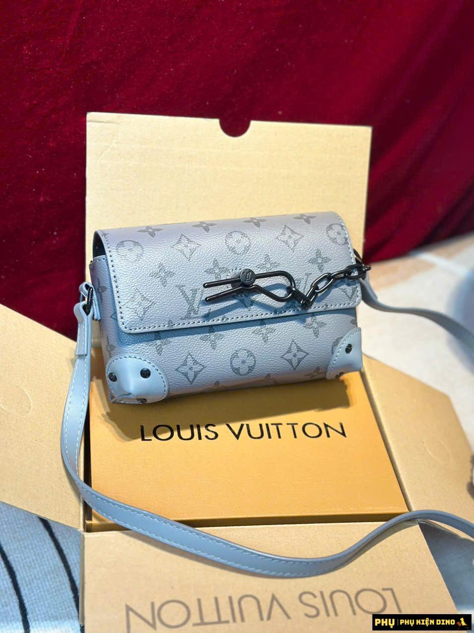 Túi Nam Louis Vuitton LV Steamer Wearable Monogram Eclipse M81783 1 Túi Nam Louis Vuitton LV Steamer Wearable Monogram Grey Fullbox