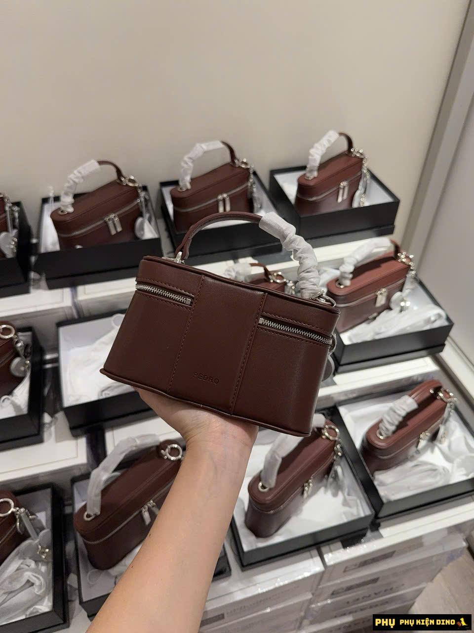 Túi Pedro Ari Leather Shoulder Bag Plum Red New Fullbox Túi Pedro Ari Leather Shoulder Bag Plum Red New Fullbox