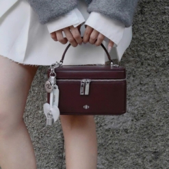 Túi Pedro Ari Size 19 Màu Đỏ Mận Vừa Điện Thoại Fullbox