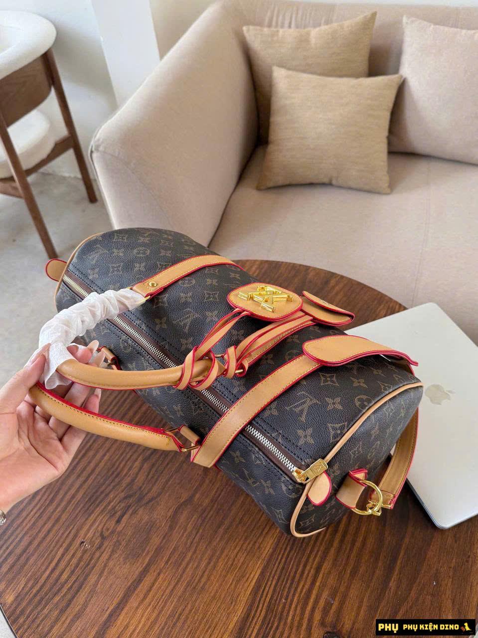 Túi Trống Du Lịch Louis Vuitton LV Brown 10 Túi Trống LV Monogram Brown Thời Trang Du Lịch