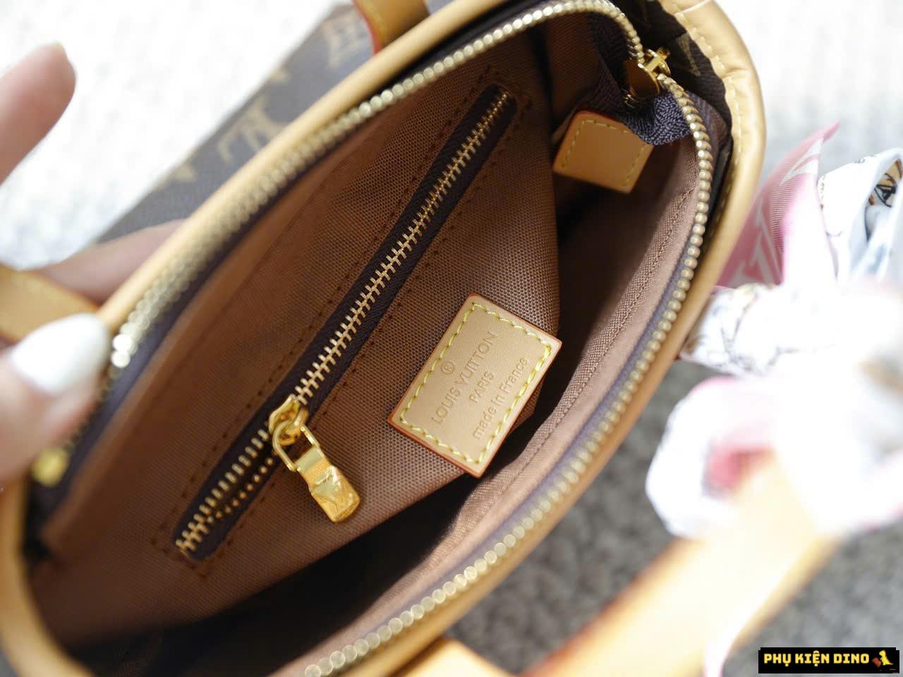 Túi Xách LV Neverfull BB Size 20 Màu Nâu Kèm Khăn Lụa Fullbox 5 Túi Xách Cao Cấp LV Neverfull BB Size 20 Màu Nâu Fullbox 2 Lớp