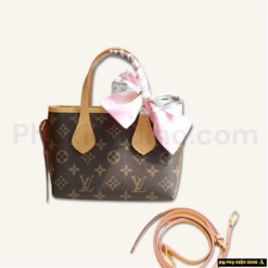Phụ Kiện Dino - Túi Xách Luxyry 18 Túi Xách LV Neverfull BB Size 20 Màu Nâu Kèm Khăn Lụa Fullbox