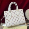 Túi Louis Vuitton LV OnTheGo PM Size 25 Fullbox M25770 13 Túi Xách LV OnTheGo PM M25770 Màu Trắng Kem Hoạ Tiết Monogram Fullbox