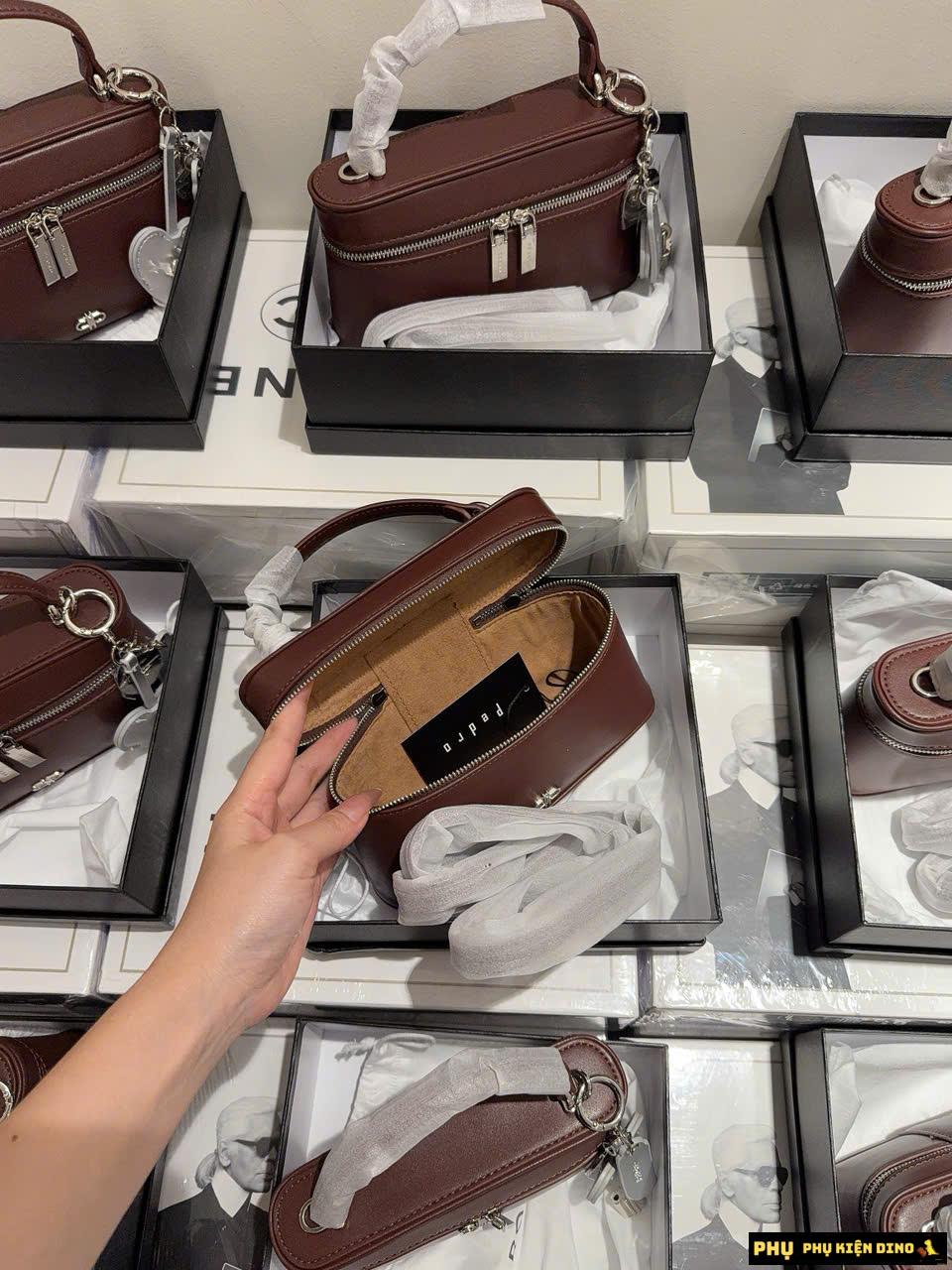 Túi Đeo Chéo Nữ Pedro Ari Leather Shoulder Bag Đỏ Mận Fullbox 4 Túi Xách Nữ Pedro Ari Màu Đỏ Mận Thời Trang Fullbox