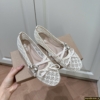 Giày Bệt Lưới MIJILI Summer Mesh Ballet Flats Fullbox Màu Trắng Đen 29 Giày Búp Bê Lưới MIJILI Màu Kem Thoáng Khí Fullbox