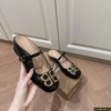 Giày MIJILI Khoá BB Màu Đen Đế Cao 5 Phân Fullbox 19 Giày Cao Gót MIJILI Black BB Buckle Heels Hack Dáng