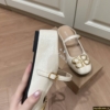 Giày MIJILI Khoá BB Màu Đen Đế Cao 5 Phân Fullbox 18 Giày Cao Gót MIJILI Cream BB Buckle Heels Hack Dáng