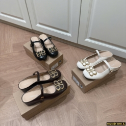 Phụ Kiện Dino - Túi Xách Luxyry 19 Giày MIJILI Khoá BB Màu Đen Trắng Đế Cao 5 Phân Fullbox