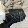 Túi Cốp Gương Chanel Vanity Case Black Lambskin Size 18 Fullbox 26 Túi Cốp Gương Màu Đen Charm Ball Chỉnh Dây Fullbox VIP