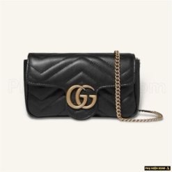 Phụ Kiện Dino - Túi Xách Luxyry 15 Túi Gucci Marmont Super Mini Quilted Leather Shoulder Bag Màu Đen