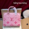 Túi Louis Vuitton OnTheGo PM Pink Leather Handbag Fullbox