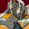 Túi Louis Vuitton LV Trống Size 20 Quai Đeo Bản To Kèm Ví Móc Khóa Fullbox 16 Túi Xách Cao Cấp LV Trống 20 Monogram Combo 3 Món Fullbox