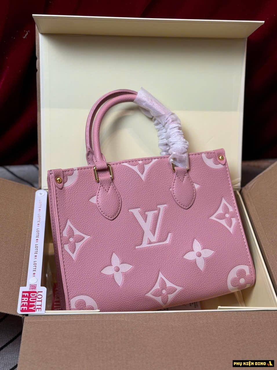 Túi Xách LV OnTheGo PM Pink Monogram Empreinte Fullbox Túi Xách LV OnTheGo PM Pink Monogram Empreinte Fullbox