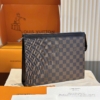 Túi Clutch Louis Vuitton LV Pochette Voyage Damier Graphite Size 25 Fullbox 10 Túi Xách LV Pochette Voyage Damier Graphite Cầm Tay Fullbox Size 25