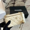 Túi Cốp Gương Chanel Vanity Case Black Lambskin Size 18 Fullbox 16 Túi Xách Tay Cốp Gương Màu Trắng Bản VIP Fullbox Bill