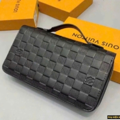 Phụ Kiện Dino - Túi Xách Luxyry 17 Ví Cầm Tay Louis Vuitton Damier Graphite Bản Vip Fullbox Bill