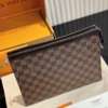 Túi Clutch Louis Vuitton LV Pochette Voyage Damier Graphite Size 25 Fullbox 11 Ví Clutch LV Pochette Voyage Damier Graphite Nam Nữ Size 25 Fullbox