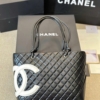 Túi Chanel Quilted Lambskin Large Ligne Cambon Tote 26 Túi Chanel Cambon Ligne Black On Black Patent Logo