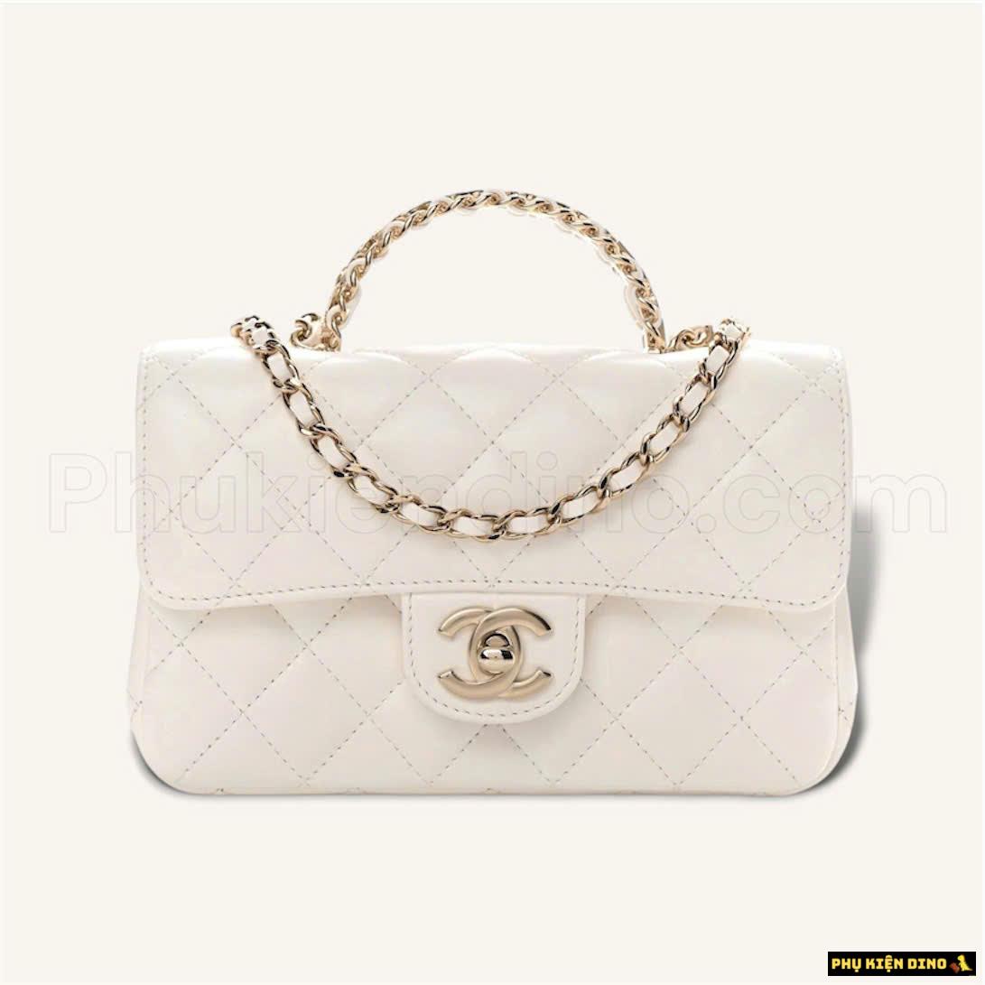 Túi Chanel Lambskin Quilted Mini Crystal Top Handle Rectangular Flap 1 Túi Chanel Lambskin Quilted Mini Crystal Top Handle Rectangular Flap