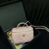 Túi Cốp Chanel Vanity Quai Ngọc Phối Xích Size 20 Fullbox 19 Túi Chanel Vanity Case Pink Lambskin Size 20 Fullbox VIP