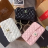 Túi Chanel Lambskin Quilted Mini Crystal Top Handle Rectangular Flap 8 Túi Đeo Chéo Chanel Rectangular Flap Quai Đá Sang Chảnh Fullbox