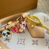 Túi Louis Vuitton LV Speedy Nano Size 20 Brown White Fullbox 16 Túi Đeo Vai LV Speedy 20 Màu Trắng Phụ Kiện Cao Cấp Charm Panda Tag Vàng